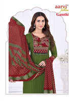 Aarvi Gamthi Vol 13 Readymade Cotton Kurti Pant With Dupatta