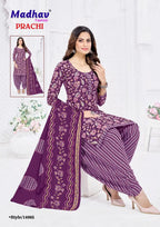 Madhav Prachi Vol 14 Readymade Cotton Printed Patiyala Dress