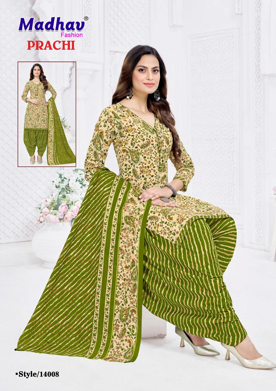 Madhav Prachi Vol 14 Readymade Cotton Printed Patiyala Dress
