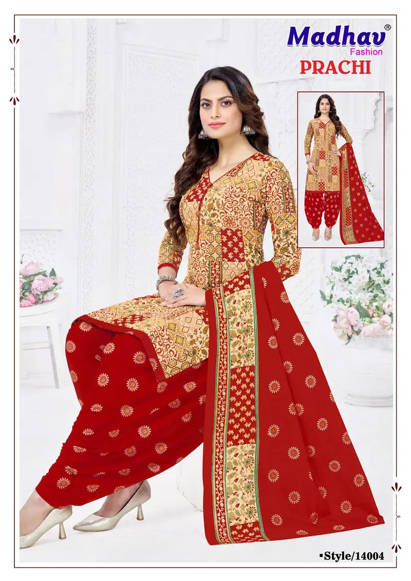 Madhav Prachi Vol 14 Readymade Cotton Printed Patiyala Dress