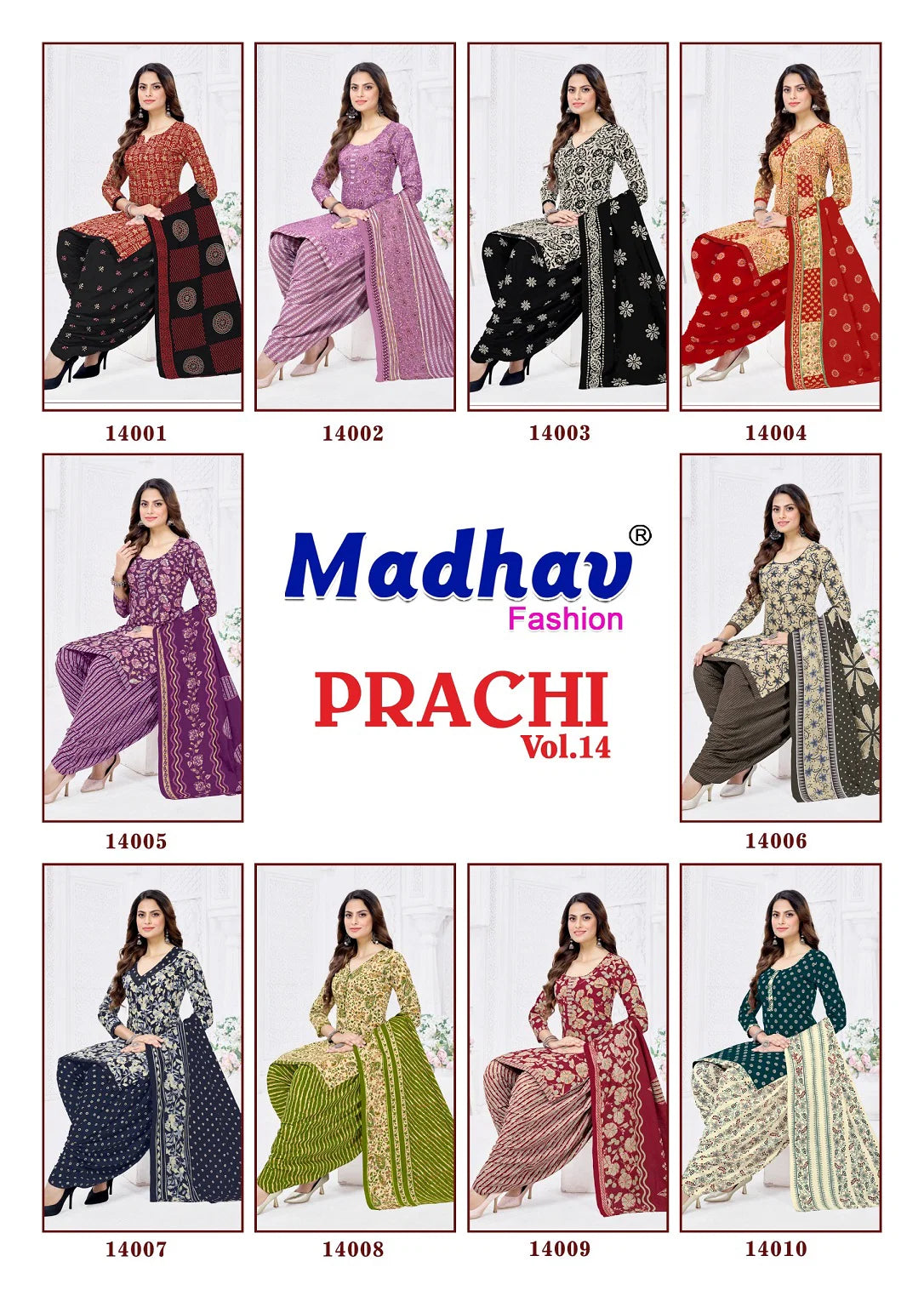 Madhav Prachi Vol 14 Readymade Cotton Printed Patiyala Dress
