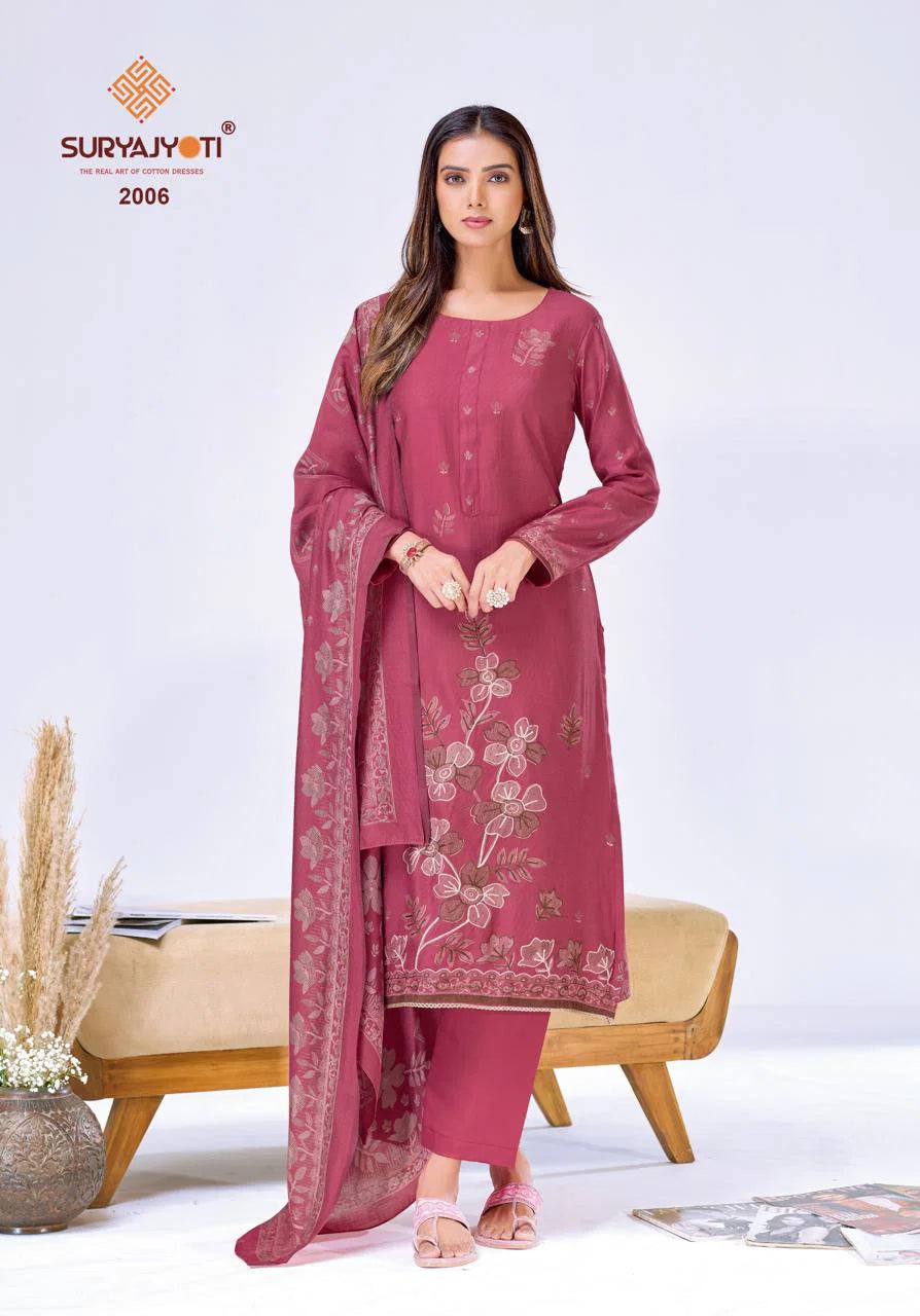 Suryajyoti Chakori Vol 2 Viscose Foil Printed Dress Material Collection