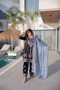 Ka 1228 Velvet Rich Zari Embroidered Top Bottom with Dupatta Collection