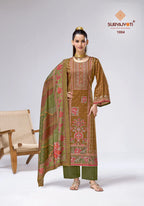 Suryajyoti Charvi Vol 1 Jaam Satin Printed Dress Material Collection