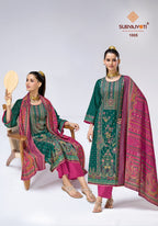Suryajyoti Charvi Vol 1 Jaam Satin Printed Dress Material Collection