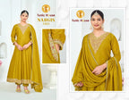 Tunic House Nargis Vichitra Silk Anarkali Kurti With Bottom Dupatta