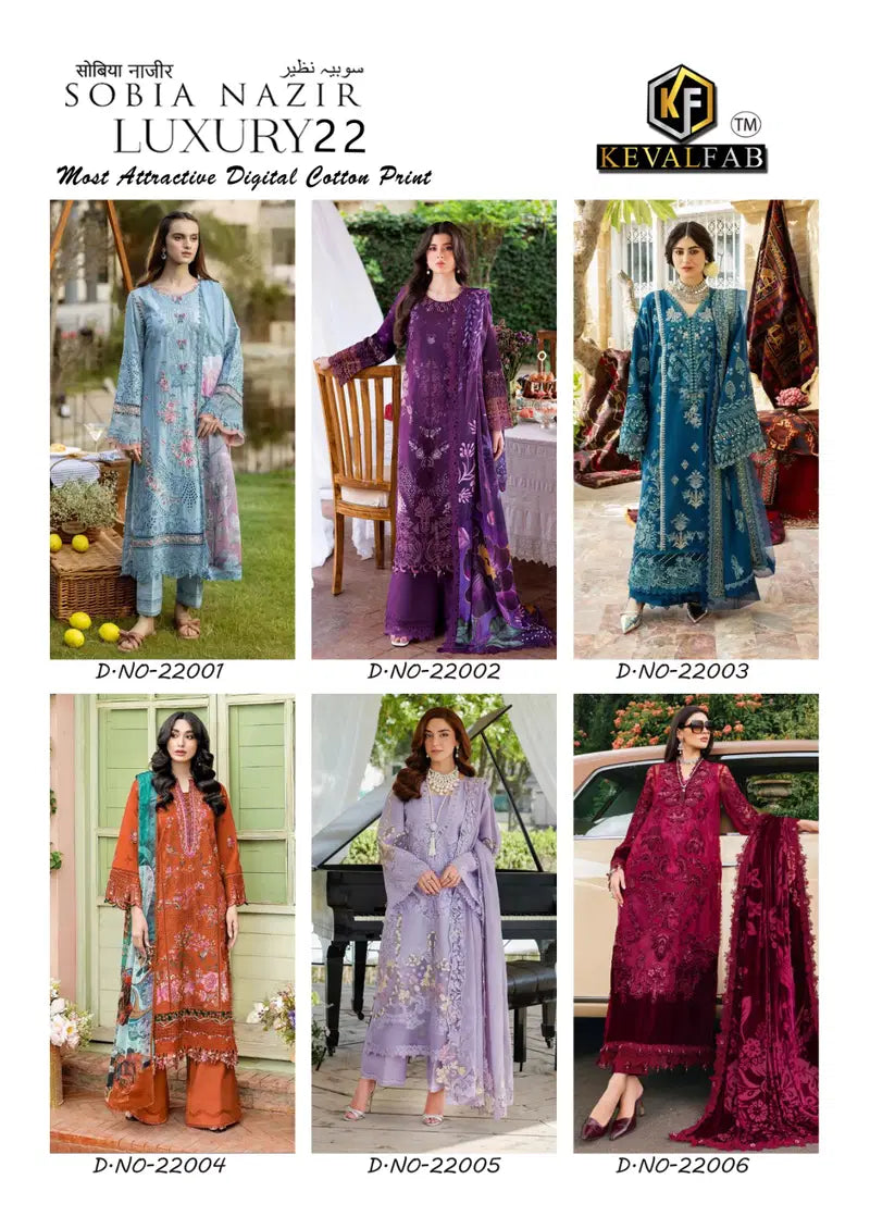Keval Sobia Nazir Vol 22 Readymade Cotton Printed Kurti Pant With Dupatta