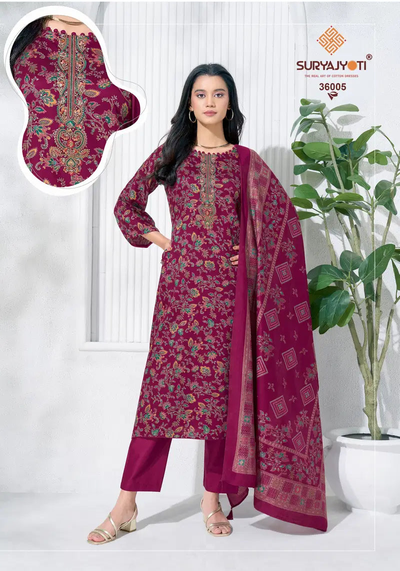 Suryajyoti Kalki Vol 36 Jam Satin Dress Material Collection