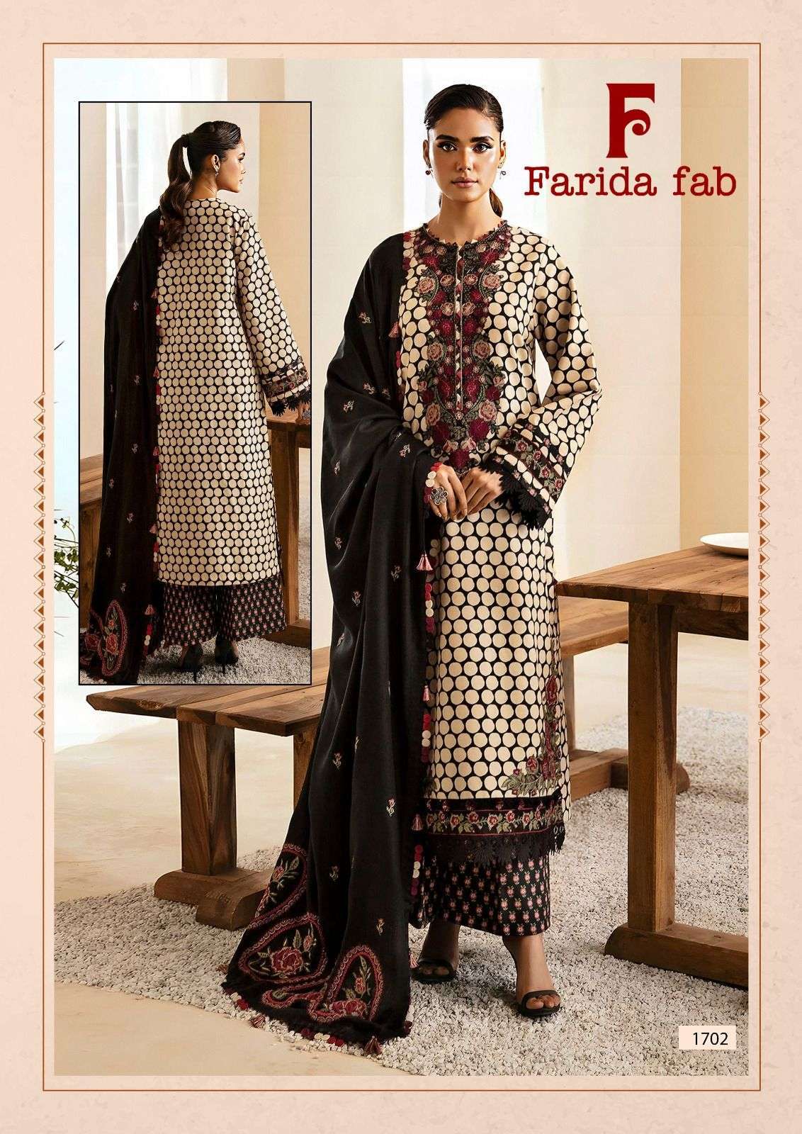 Farida Ellija B Vol 17 Readymade Cotton Karachi Kurti Pant With Dupatta