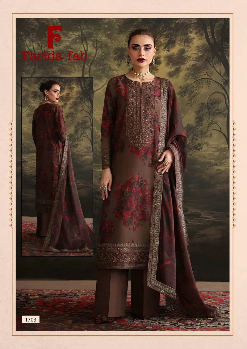 Farida Ellija B Vol 17 Readymade Cotton Karachi Kurti Pant With Dupatta