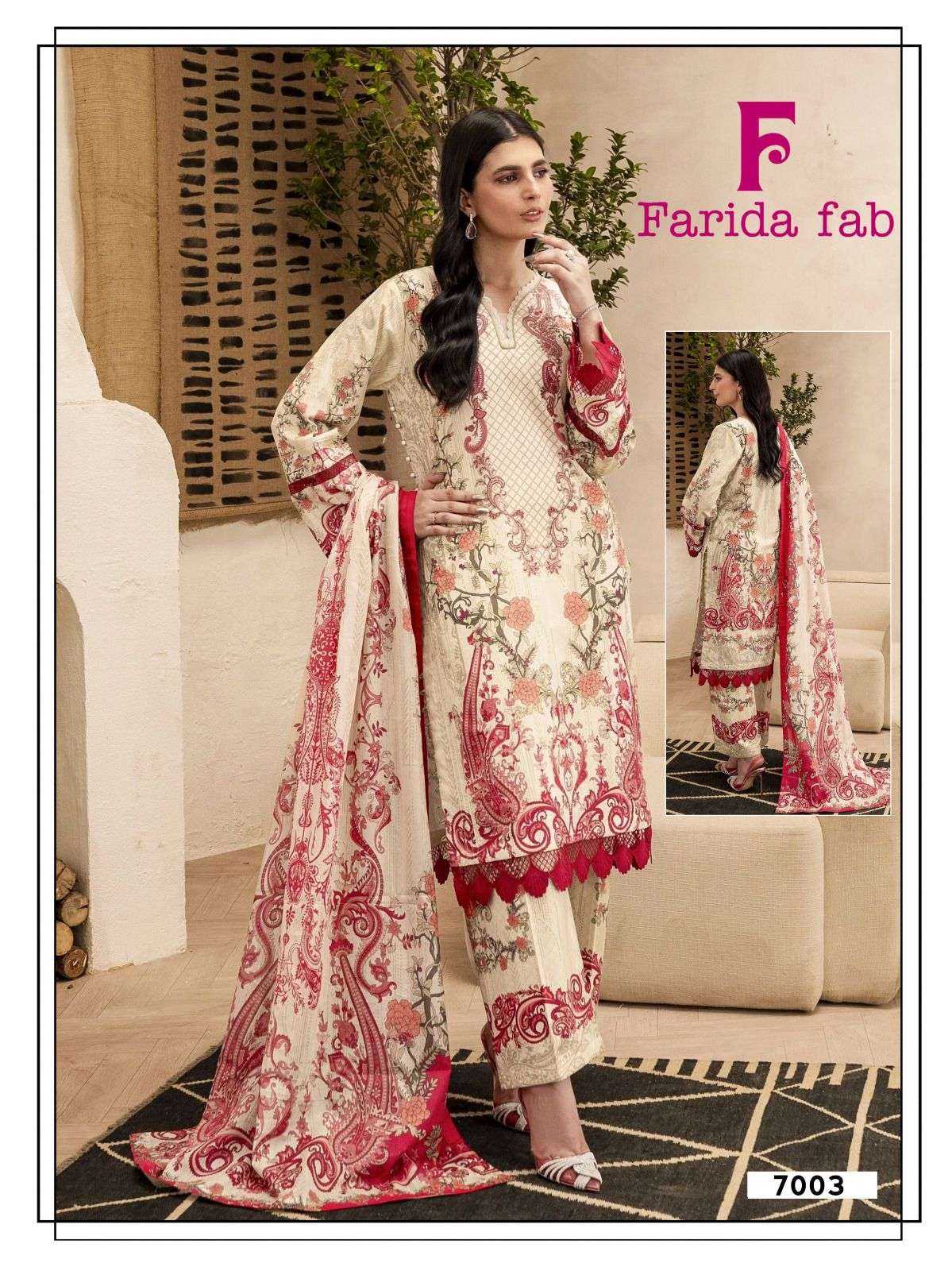 Farida Ramsha Vol 7 Readymade Cotton Printed Kurti Pant With Dupatta