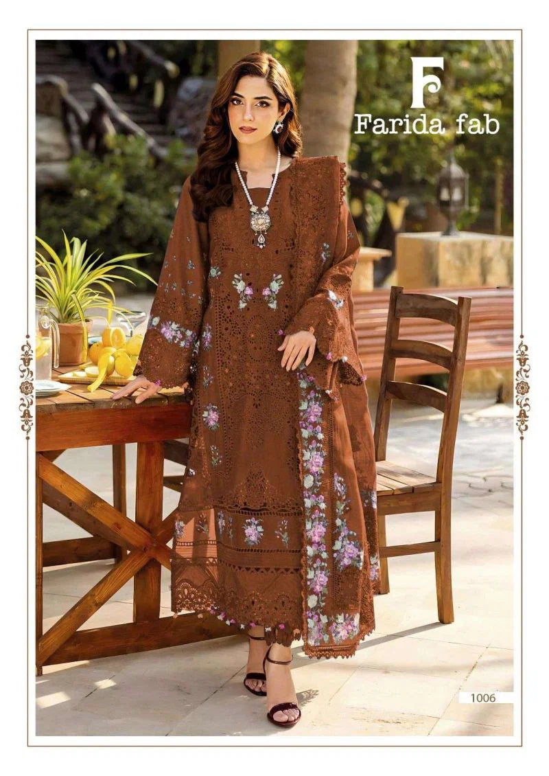 Farida Elaf Premium Readymade Cotton Printed Kurti Pant With Dupatta
