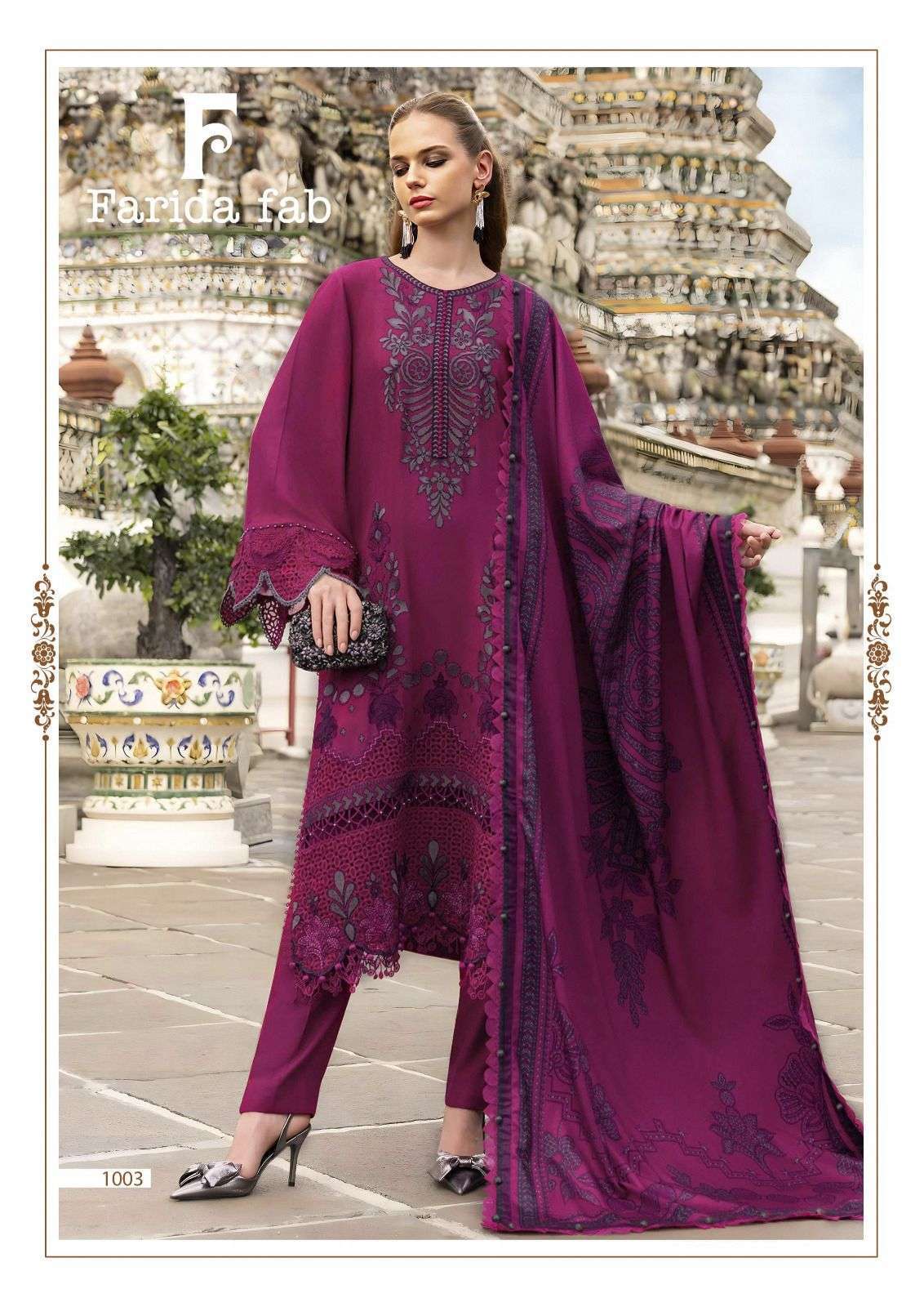 Farida Elaf Premium Readymade Cotton Printed Kurti Pant With Dupatta