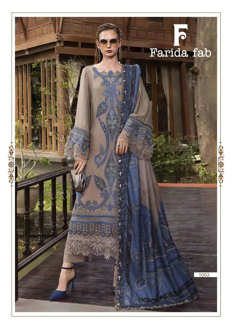 Farida Elaf Premium Readymade Cotton Printed Kurti Pant With Dupatta