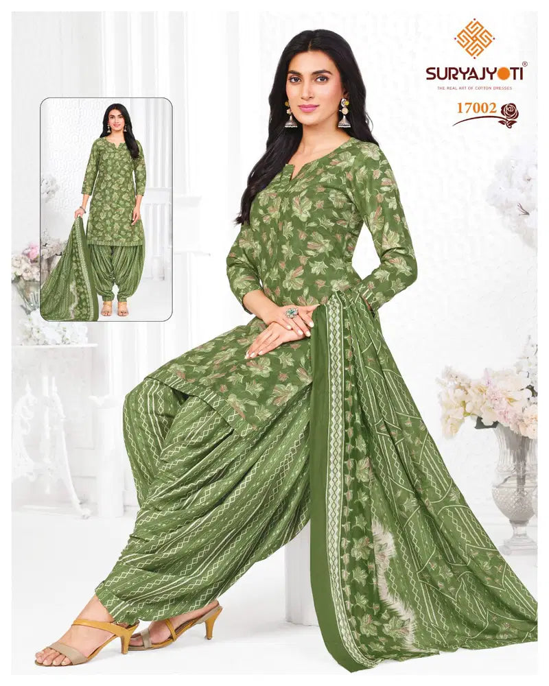 Suryajyoti Trendy Patiyala Vol 17 Cotton Printed Dress Material