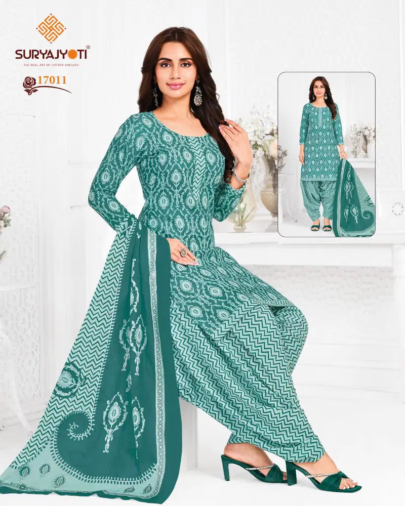 Suryajyoti Trendy Patiyala Vol 17 Cotton Printed Dress Material