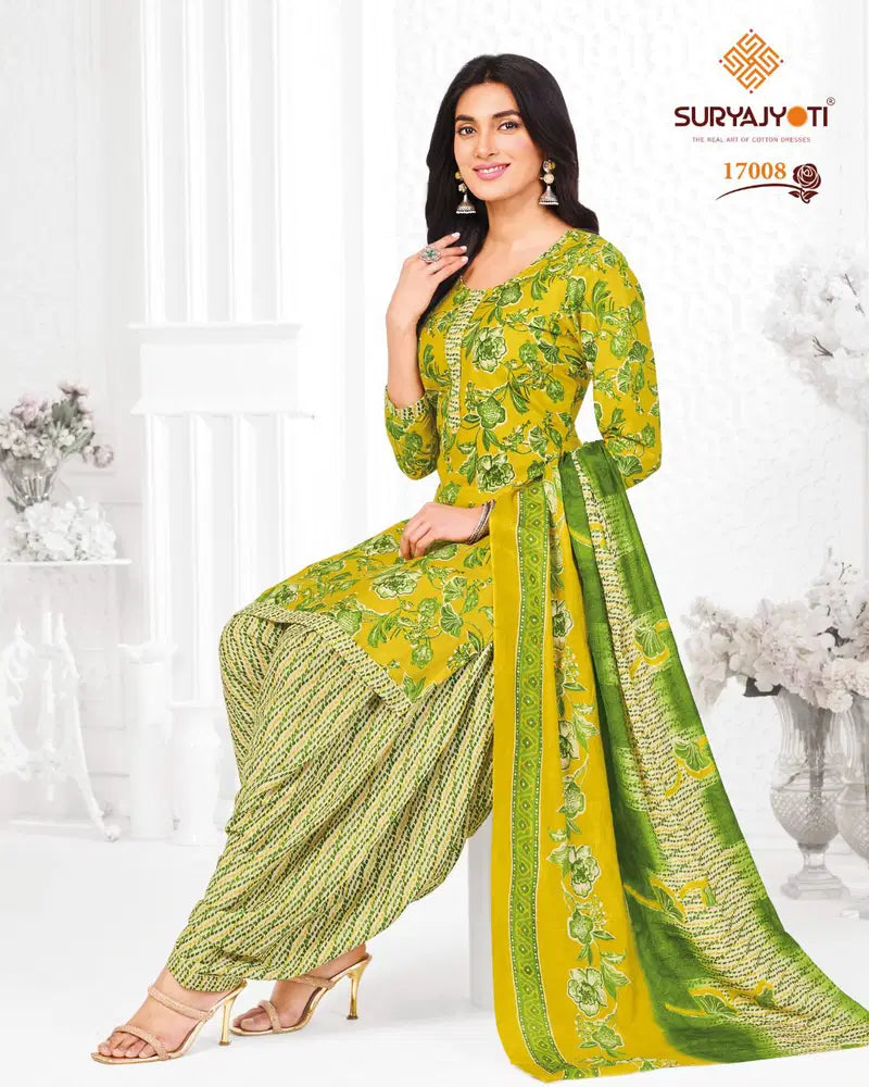 Suryajyoti Trendy Patiyala Vol 17 Cotton Printed Dress Material