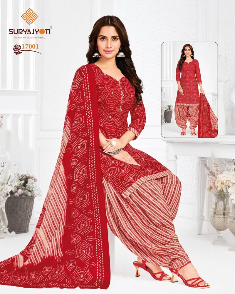 Suryajyoti Trendy Patiyala Vol 17 Cotton Printed Dress Material