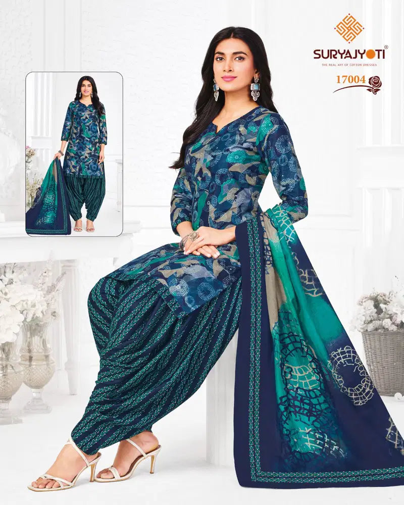Suryajyoti Trendy Patiyala Vol 17 Cotton Printed Dress Material