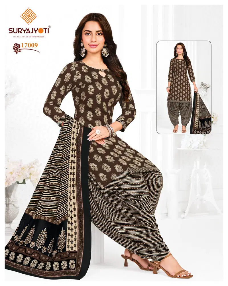 Suryajyoti Trendy Patiyala Vol 17 Cotton Printed Dress Material