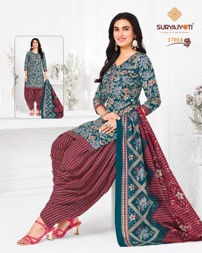 Suryajyoti Trendy Patiyala Vol 17 Cotton Printed Dress Material