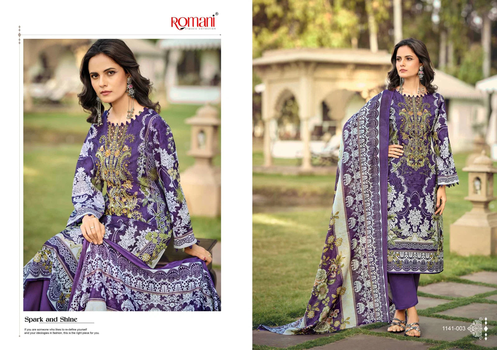 Romani Needle Wonder Vol 10 Readymade Cotton Pakistani Salwar Kameez