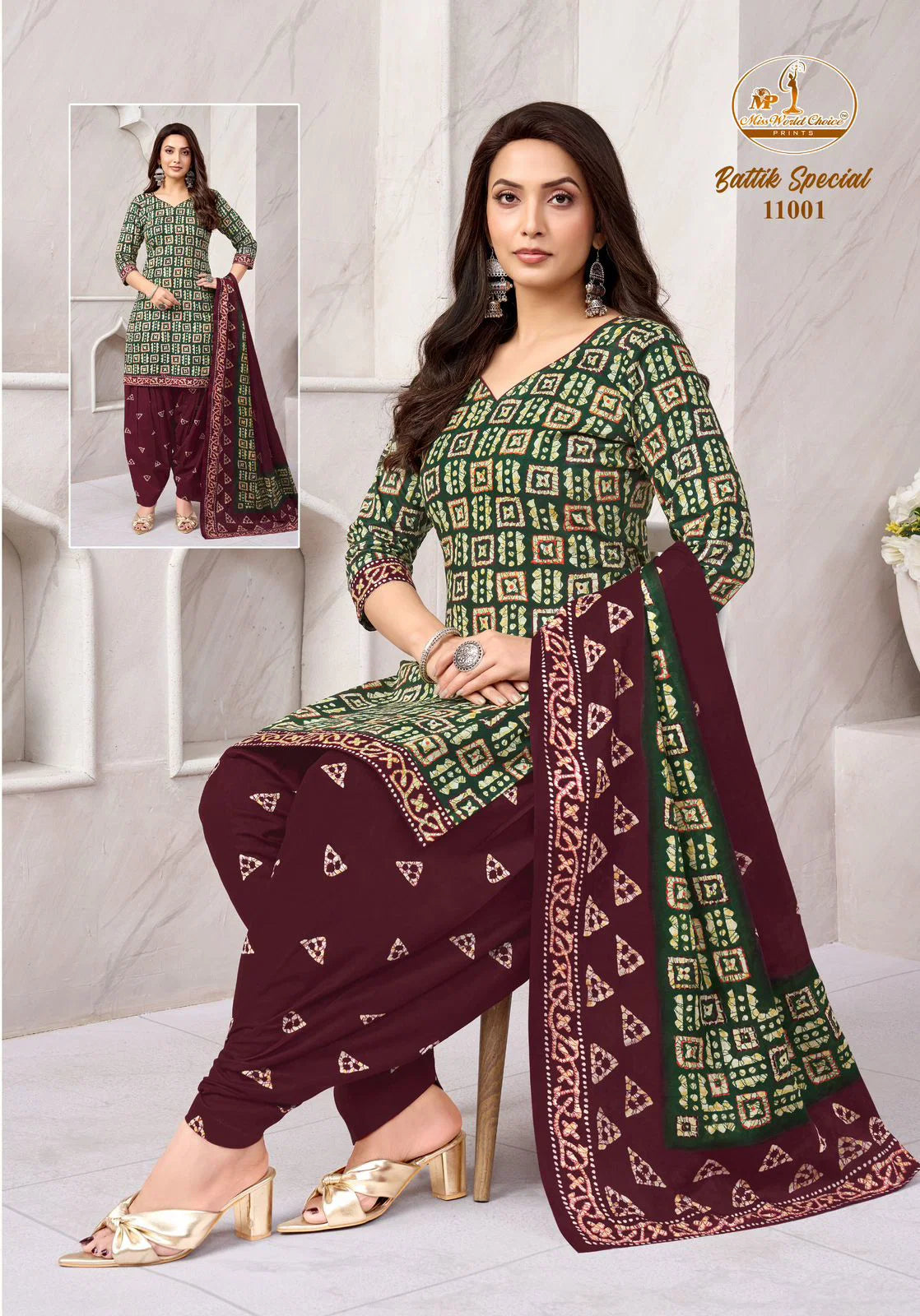 Miss World Batik Special Vol 11 Readymade Cotton Printed Dress