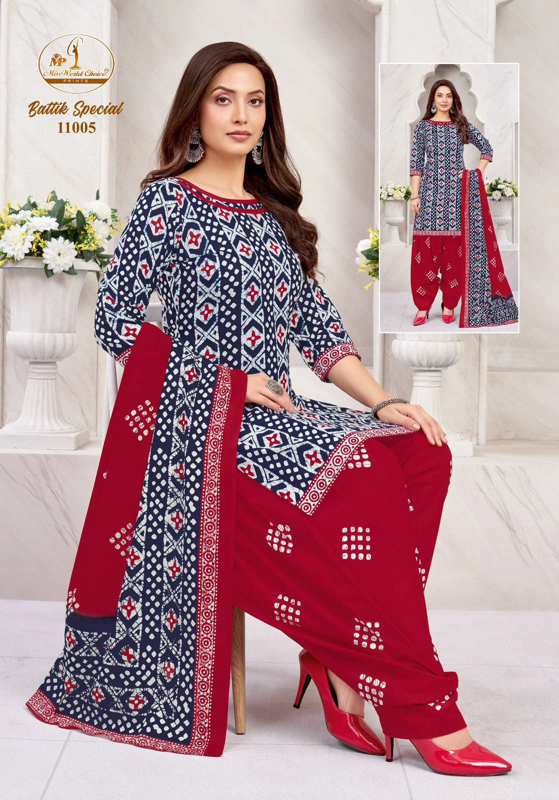 Miss World Batik Special Vol 11 Readymade Cotton Printed Dress