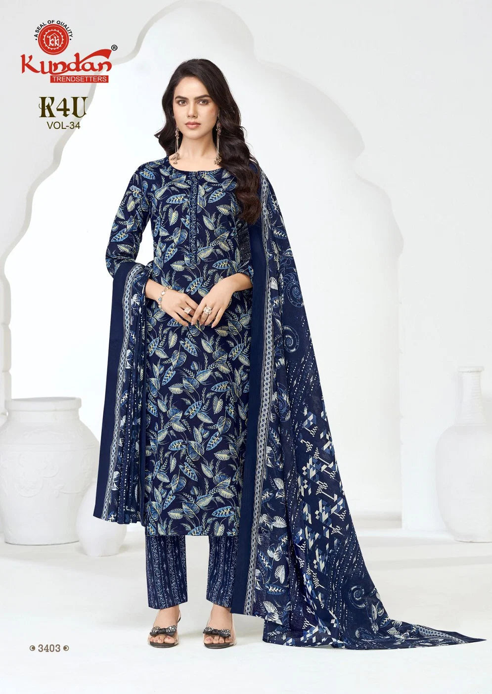 Kundan K4U Vol 34 Readymade Cotton Printed Kurti Set Collection