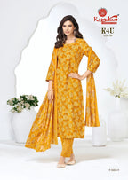 Kundan K4U Vol 34 Readymade Cotton Printed Kurti Set Collection