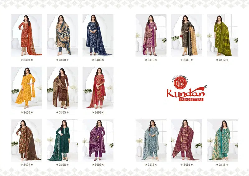 Kundan K4U Vol 34 Readymade Cotton Printed Kurti Set Collection