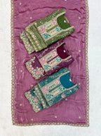 St D No 114 Fendy Silk Coding Sequence Worked Salwar Kameez Collection