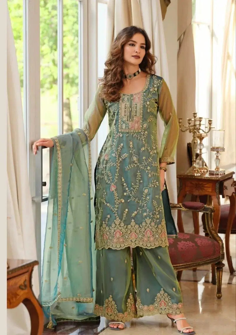 St D No 114 Fendy Silk Coding Sequence Worked Salwar Kameez Collection
