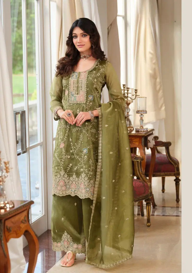 St D No 114 Fendy Silk Coding Sequence Worked Salwar Kameez Collection
