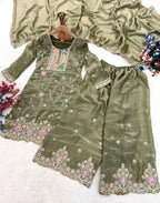 St D No 114 Fendy Silk Coding Sequence Worked Salwar Kameez Collection