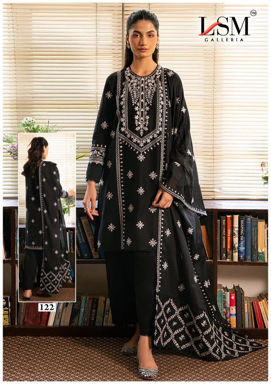 Lsm Black And White Vol 2 Readymade Karachi Kurti Pant With Dupatta