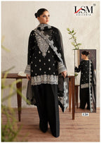 Lsm Black And White Vol 2 Readymade Karachi Kurti Pant With Dupatta