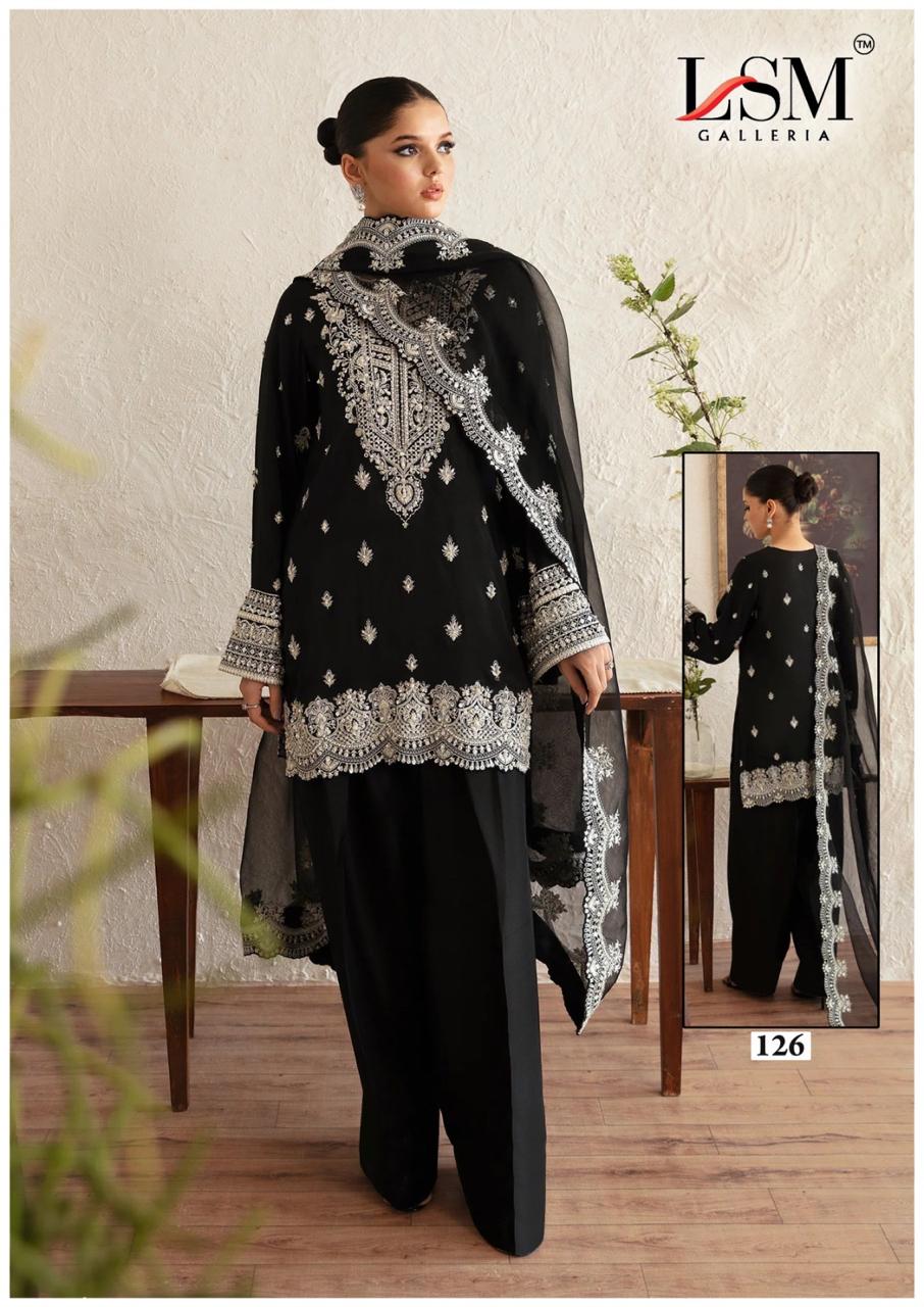 Lsm Black And White Vol 2 Readymade Karachi Kurti Pant With Dupatta
