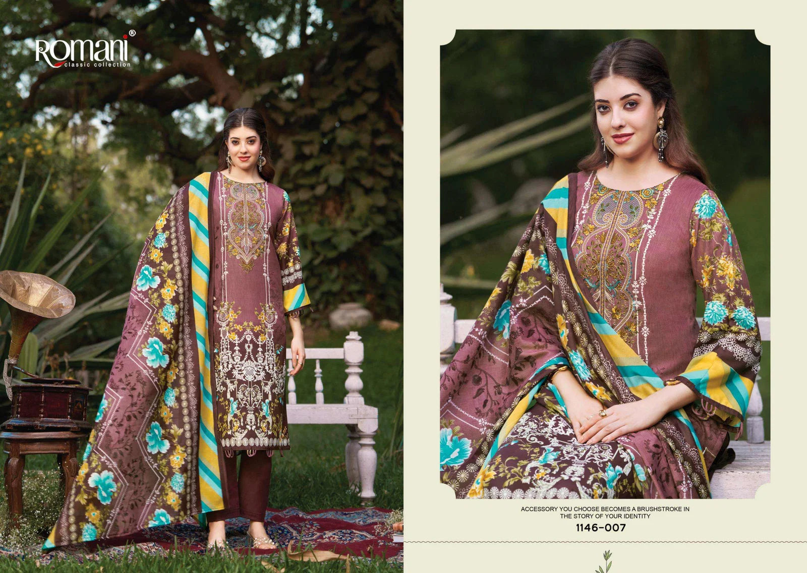 Romani Needle Wonder Vol 11 Readymade Cotton Pakistani Kurti Set
