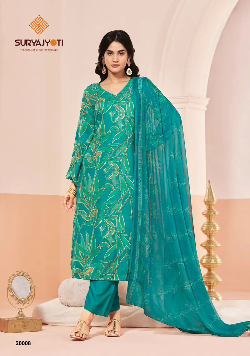 Suryajyoti Princess Vol 20 Rayon Printed Dress Material Collection