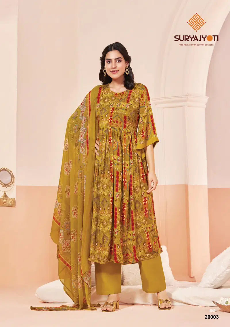 Suryajyoti Princess Vol 20 Rayon Printed Dress Material Collection