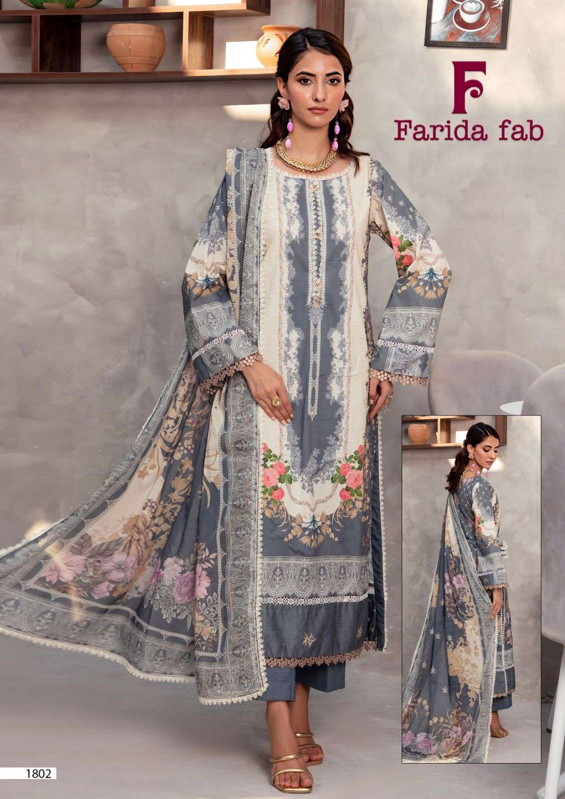 Farida Firdous Queen Vol 18 Readymade Cotton Printed Kurti Set Collection