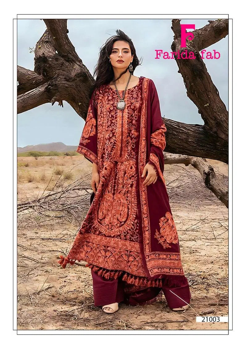 Farida Sobia Nazir Vol 21 Cotton Printed Karachi Dress Material