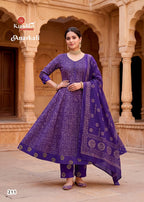 Kundan Anarkali Vol 2 Cotton Printed Kurti Pant With Dupatta