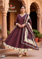 Kundan Anarkali Vol 2 Cotton Printed Kurti Pant With Dupatta