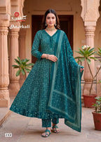Kundan Anarkali Vol 2 Cotton Printed Kurti Pant With Dupatta