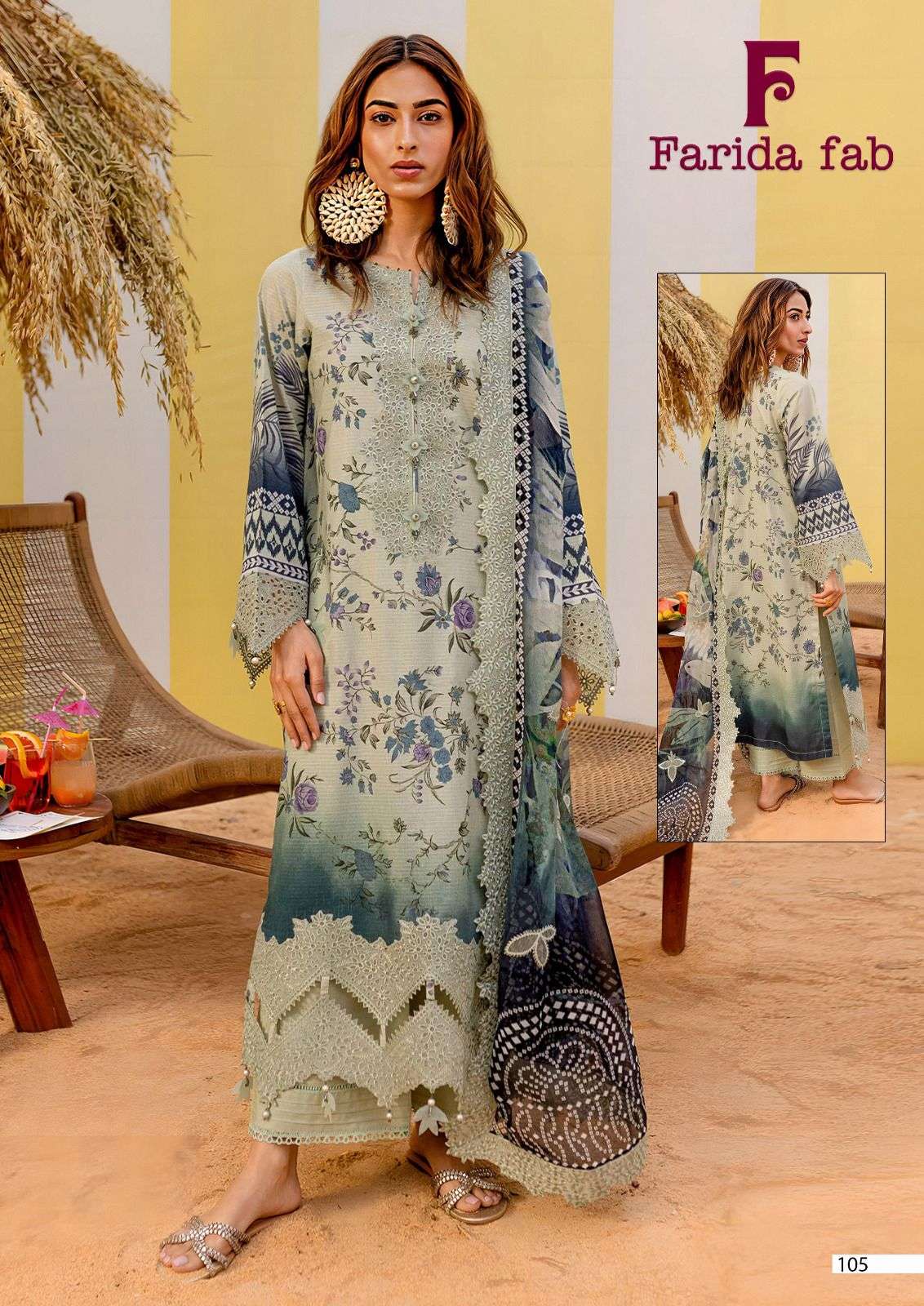 Farida Bin Saeed Readymade Cotton Printed Pakistani Kurti Set Collection