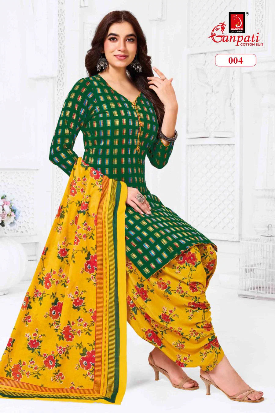 Ganpati Kaju Katli Vol 1 Readymade Cotton Patiyala Dress
