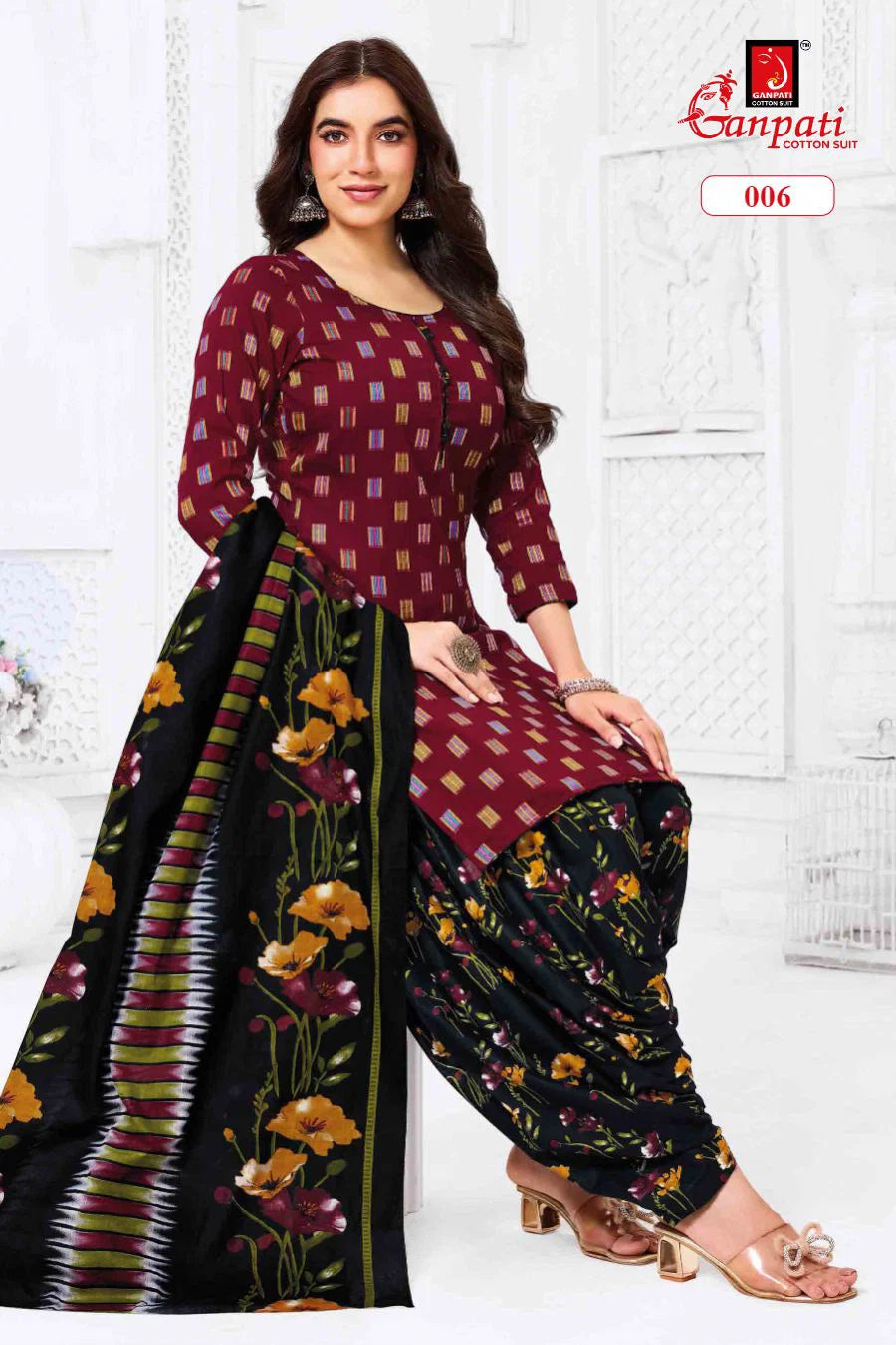 Ganpati Kaju Katli Vol 1 Readymade Cotton Patiyala Dress