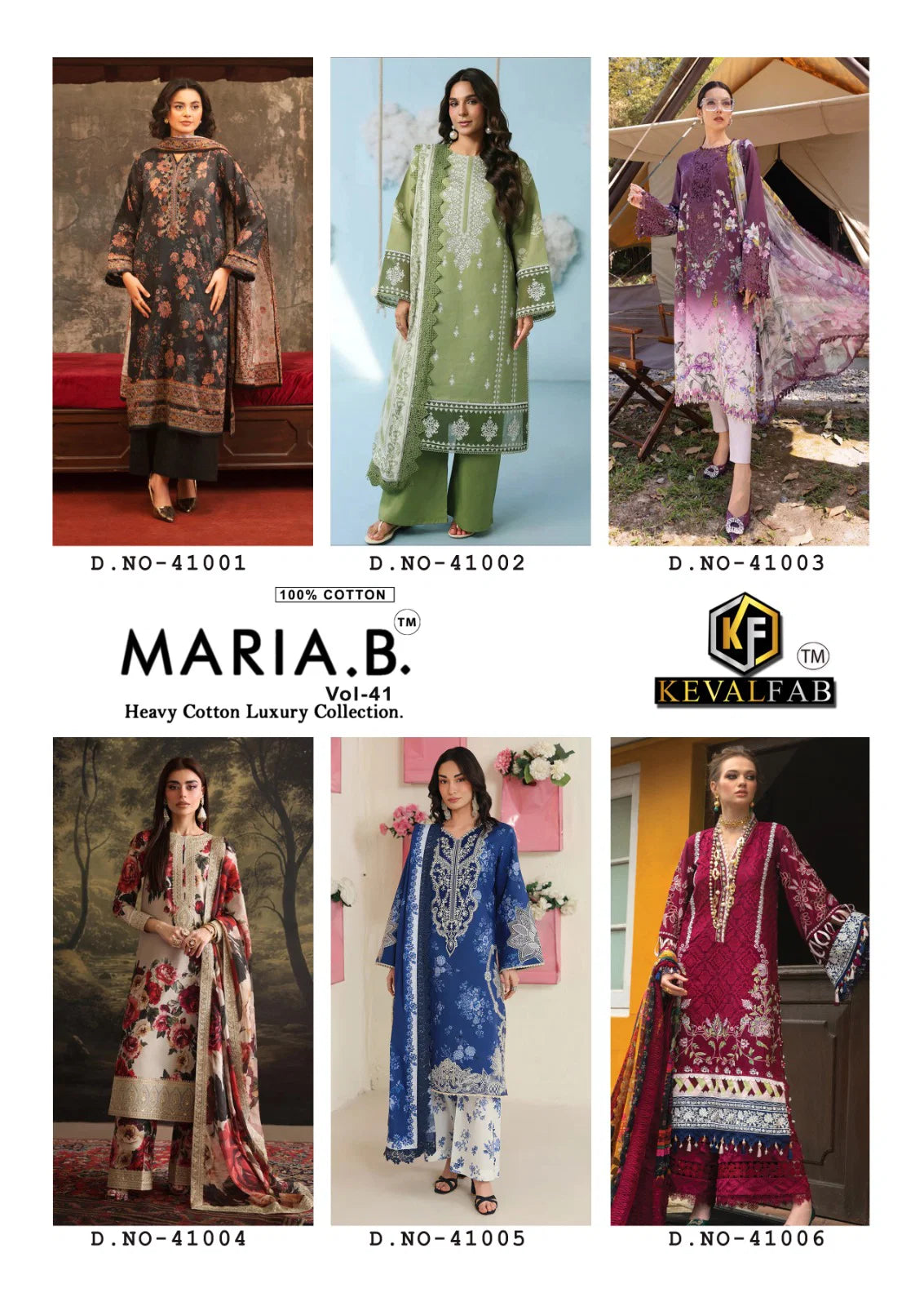 Keval Maria B Vol 411 Readymade Cotton Karachi Kurti Pant With Dupatta